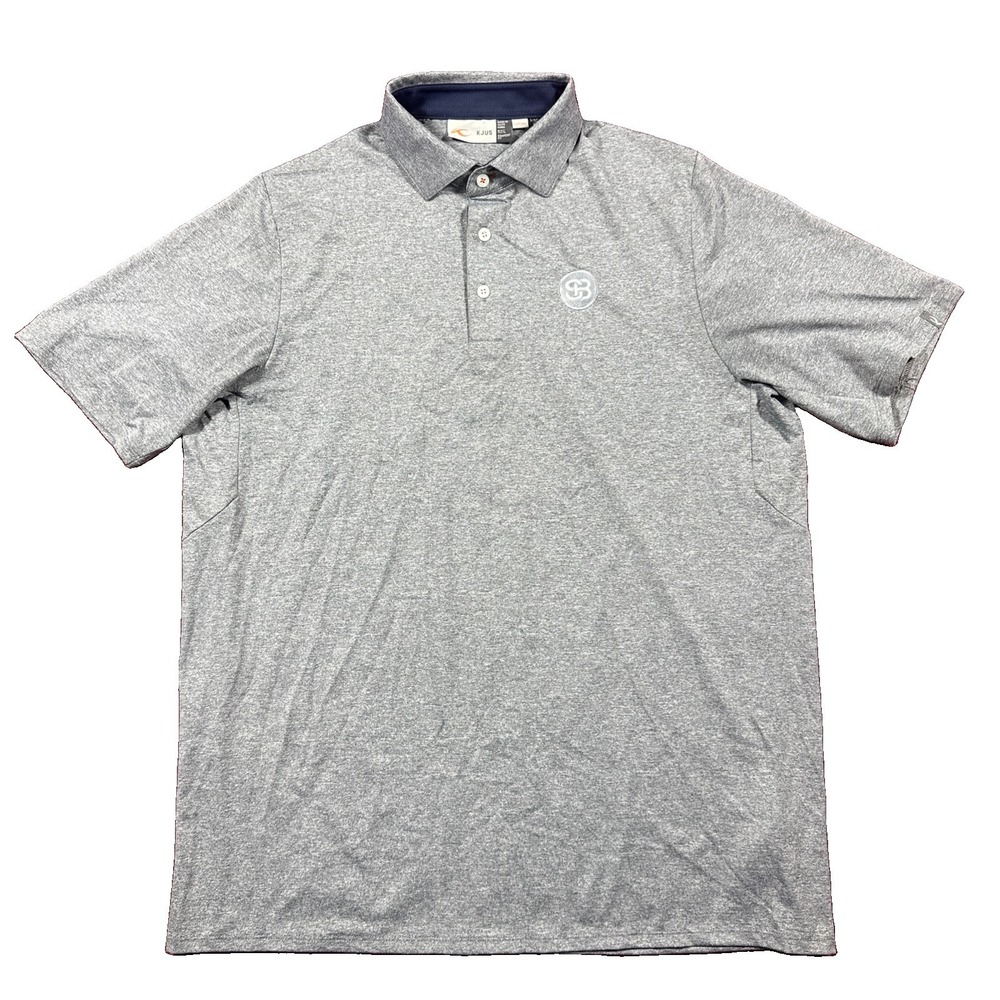 KJUS Shirt Mens 52/L Gray Comfort Fit Polo UPF50+ Golf Stretch